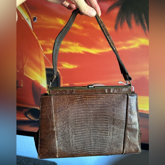 Handbags - Vintage alligator top handle bag MCM retro